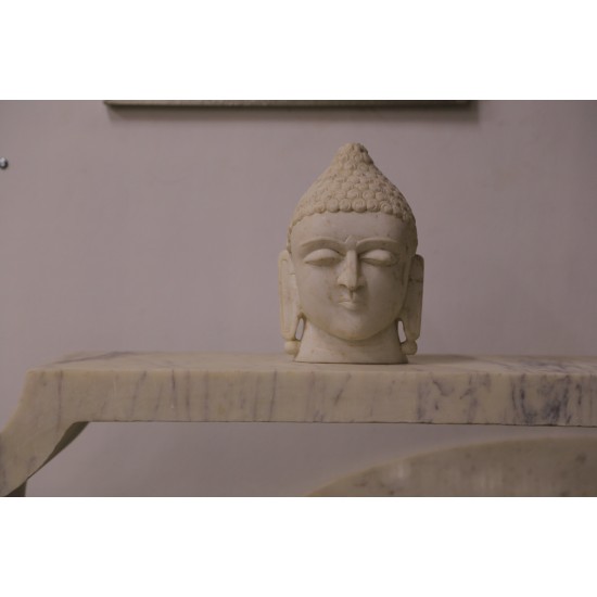 Exotic White Marble Buddha Statue 