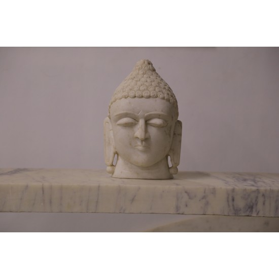 Exotic White Marble Buddha Statue 