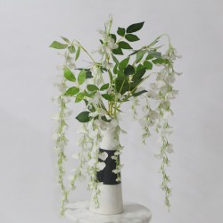 White and black Marble plant container