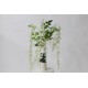 White and black Marble plant container