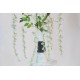 White and black Marble plant container