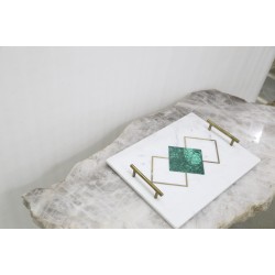 Malachite Marble Serving Tray 