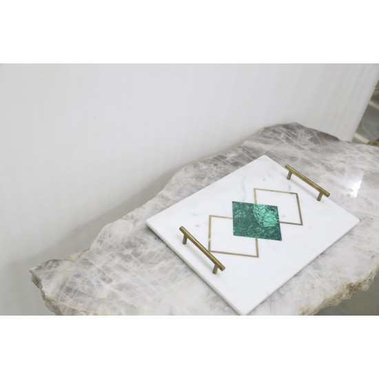 Malachite Marble Serving Tray 