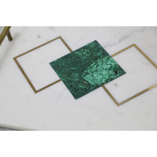 Malachite Marble Serving Tray 
