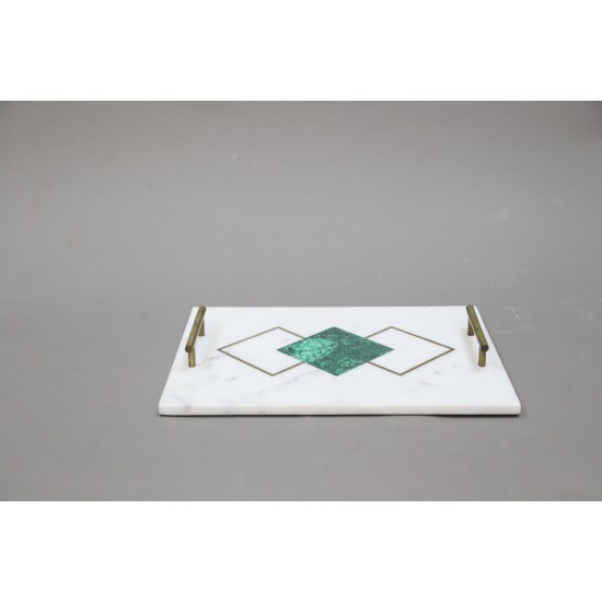 Malachite Marble Serving Tray 