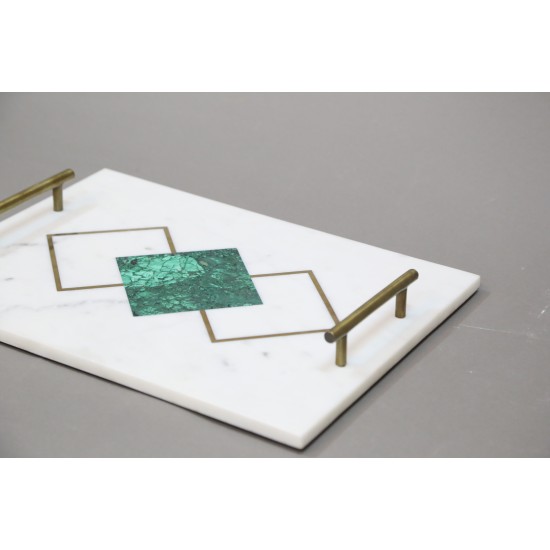 Malachite Marble Serving Tray 