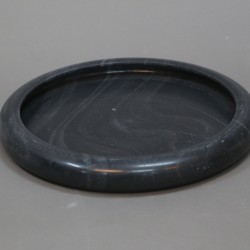 Black Round Marble Serving Tray