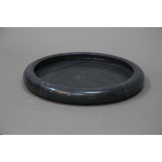Black Round Marble Serving Tray